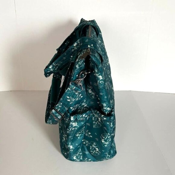 Lug Kerstin Lindquist Baby Yacht Carry-All Zip-Top Tote Aloha Outline Teal Green - Picture 11 of 13